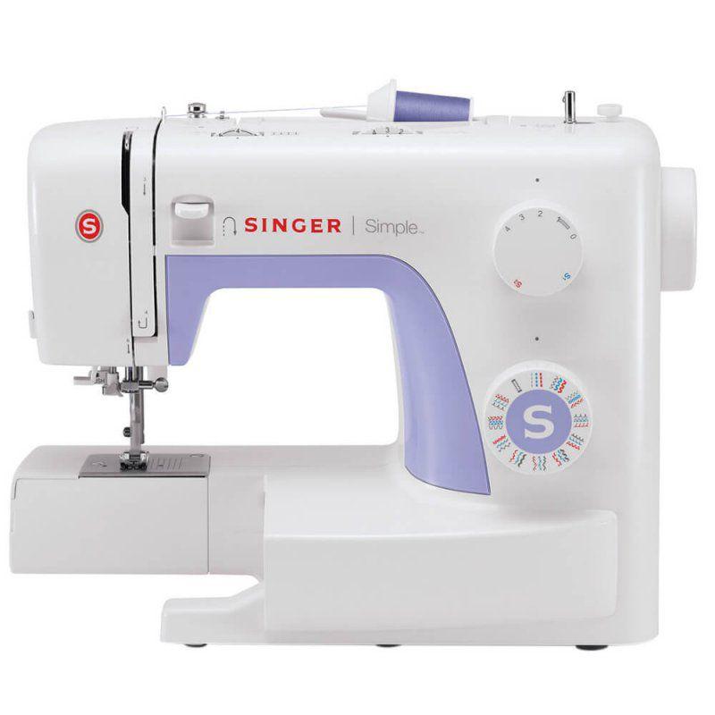 Máquina de Costura Portátil Singer Simple 3232 220V Branca e Lilás